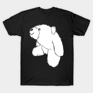 Sitting Smiley Bear Sketch T-Shirt